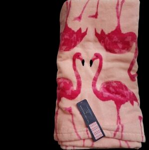 Flamingos Plush Beach Tropical Towel 36 x 70